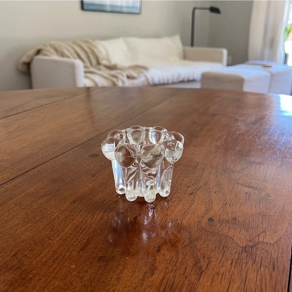 Vintage‎ Midcentury Glass Candle Holder